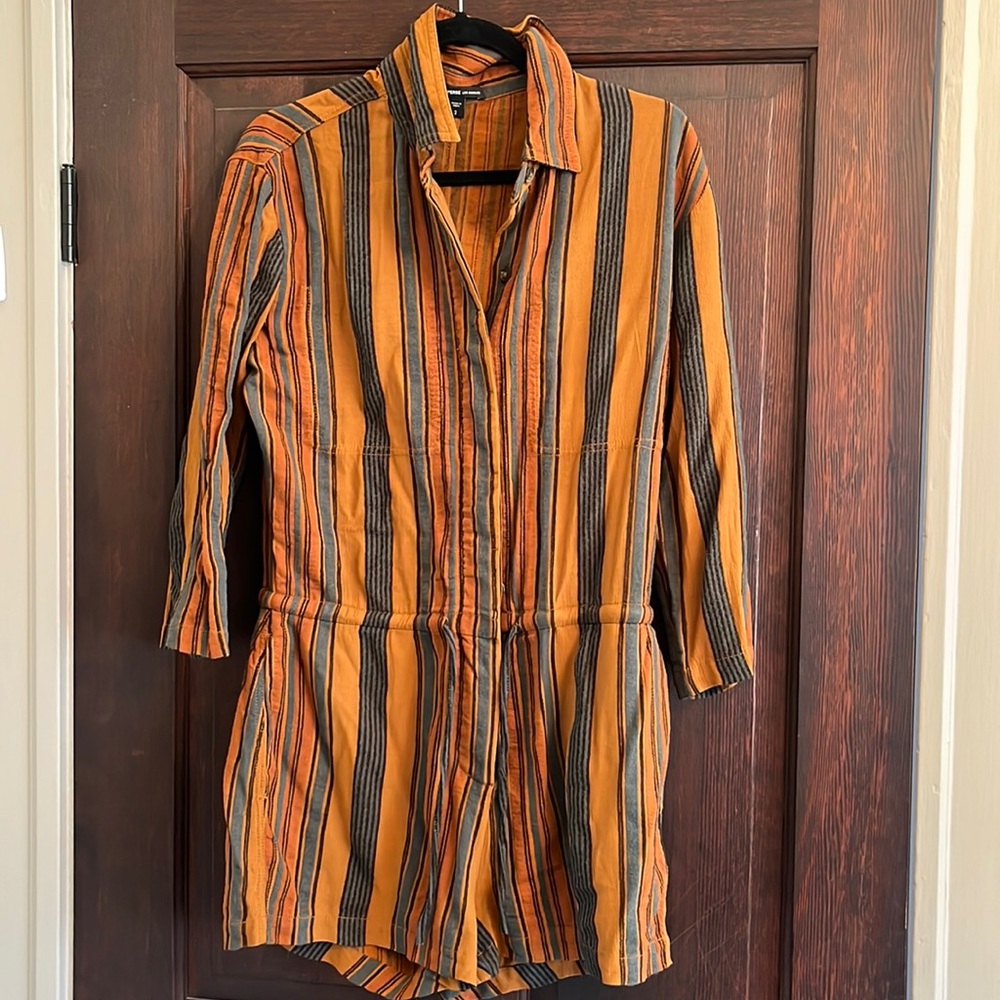 James Perse Striped Romper